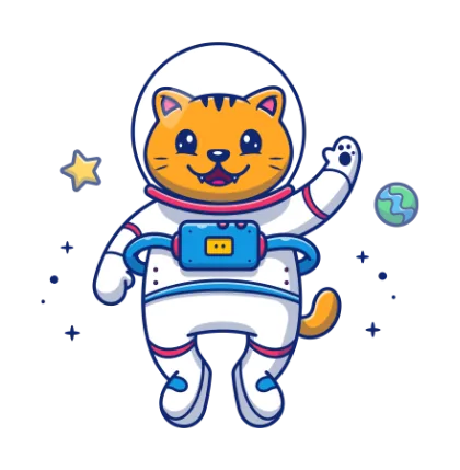 Digital Bash Space Cat